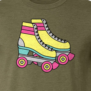 Roller Skate T-Shirt, Retro Quad Design for Derby Fans, Skating Rink Birthdays and Bachelorettes