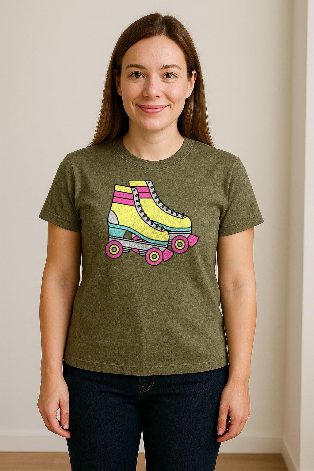 Roller Skate T-Shirt, Retro Quad Design for Derby Fans, Skating Rink Birthdays and Bachelorettes
