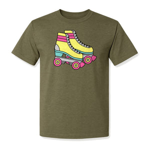 Roller Skate T-Shirt, Retro Quad Design for Derby Fans, Skating Rink Birthdays and Bachelorettes