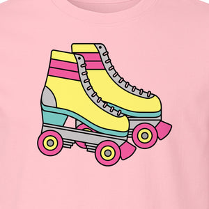 Roller Skate T-Shirt, Retro Quad Design for Derby Fans, Skating Rink Birthdays and Bachelorettes