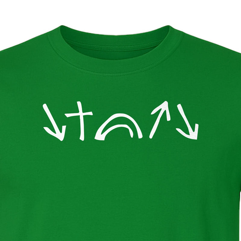 Christian Faith T-Shirt, He Is Coming Back Again Cross and Arrows Symbol Graphic for Church and Easter