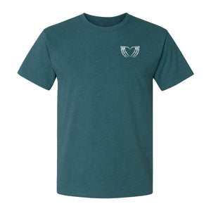 Skeleton Hands Heart T-Shirt, Small Left Chest Spooky Season Graphic for Halloween Gifts
