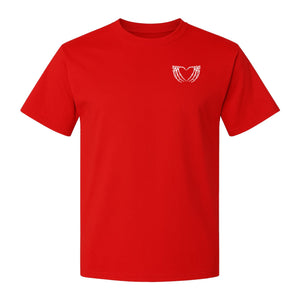Skeleton Hands Heart T-Shirt, Small Left Chest Spooky Season Graphic for Halloween Gifts