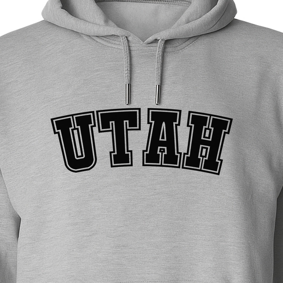 Utah Hoodie, Collegiate Block Letter State Pride Pullover for Locals and Travelers