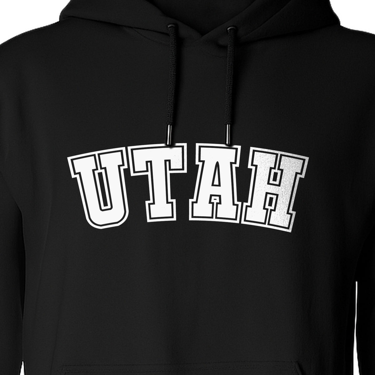 Utah Hoodie, Collegiate Block Letter State Pride Pullover for Locals and Travelers