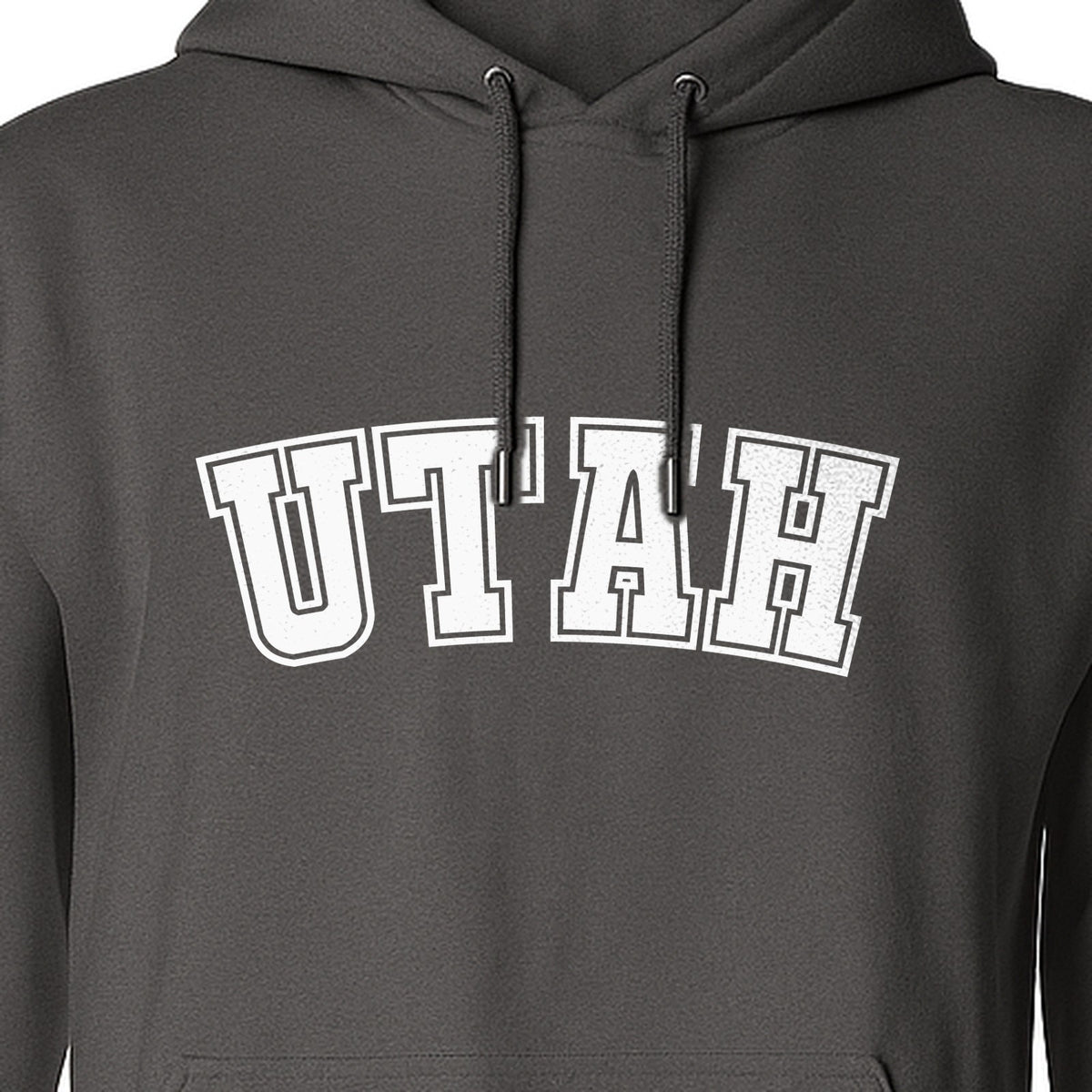 Utah Hoodie, Collegiate Block Letter State Pride Pullover for Locals and Travelers