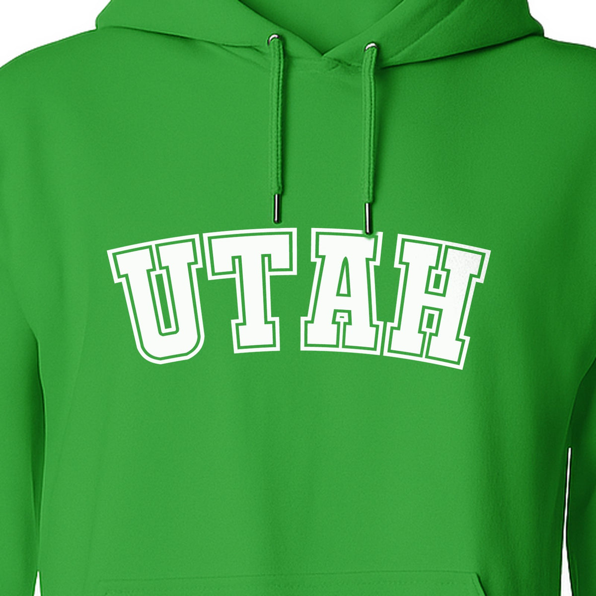 Utah Hoodie, Collegiate Block Letter State Pride Pullover for Locals and Travelers
