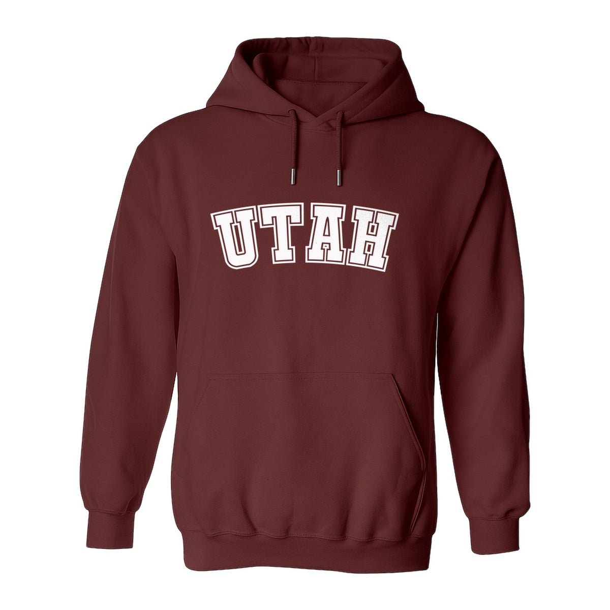 Utah Hoodie, Collegiate Block Letter State Pride Pullover for Locals and Travelers