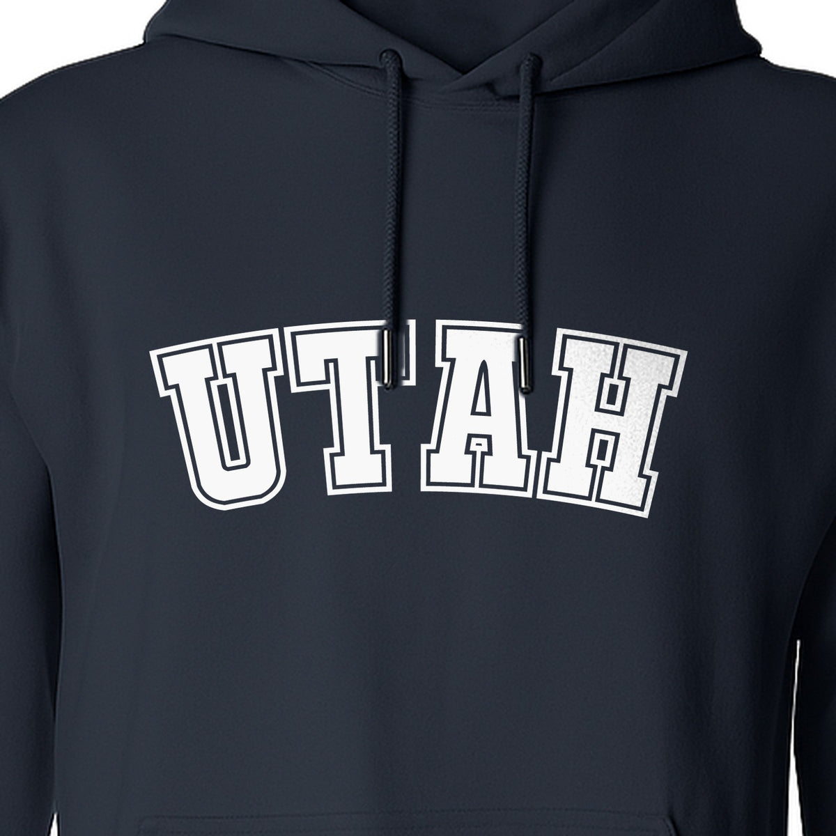 Utah Hoodie, Collegiate Block Letter State Pride Pullover for Locals and Travelers