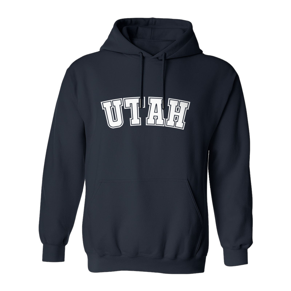 Utah Hoodie, Collegiate Block Letter State Pride Pullover for Locals and Travelers