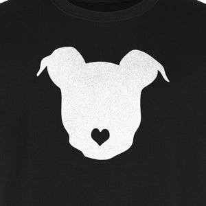 Dog Lover T-Shirt, Heart Nose Head Silhouette Design for Pet Moms and Animal Fans