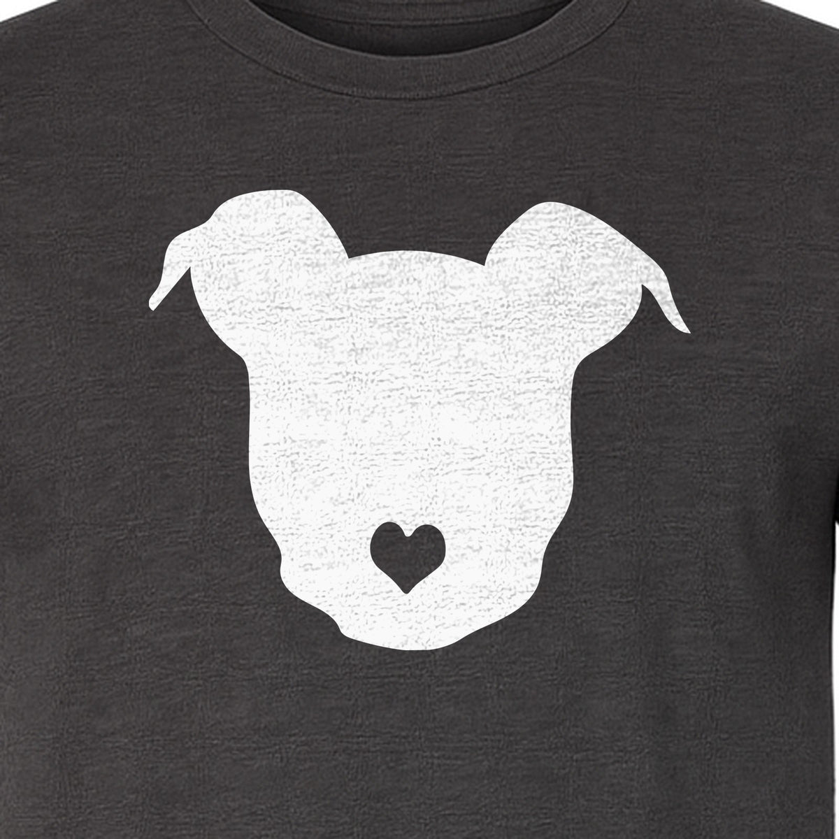Dog Lover T-Shirt, Heart Nose Head Silhouette Design for Pet Moms and Animal Fans