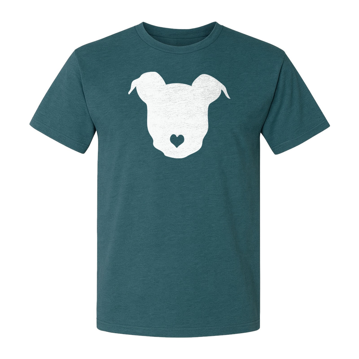 Dog Lover T-Shirt, Heart Nose Head Silhouette Design for Pet Moms and Animal Fans