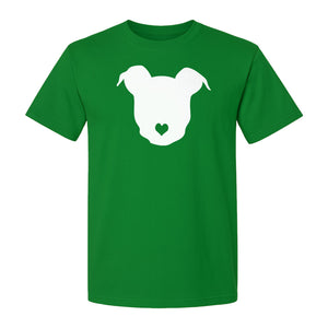 Dog Lover T-Shirt, Heart Nose Head Silhouette Design for Pet Moms and Animal Fans