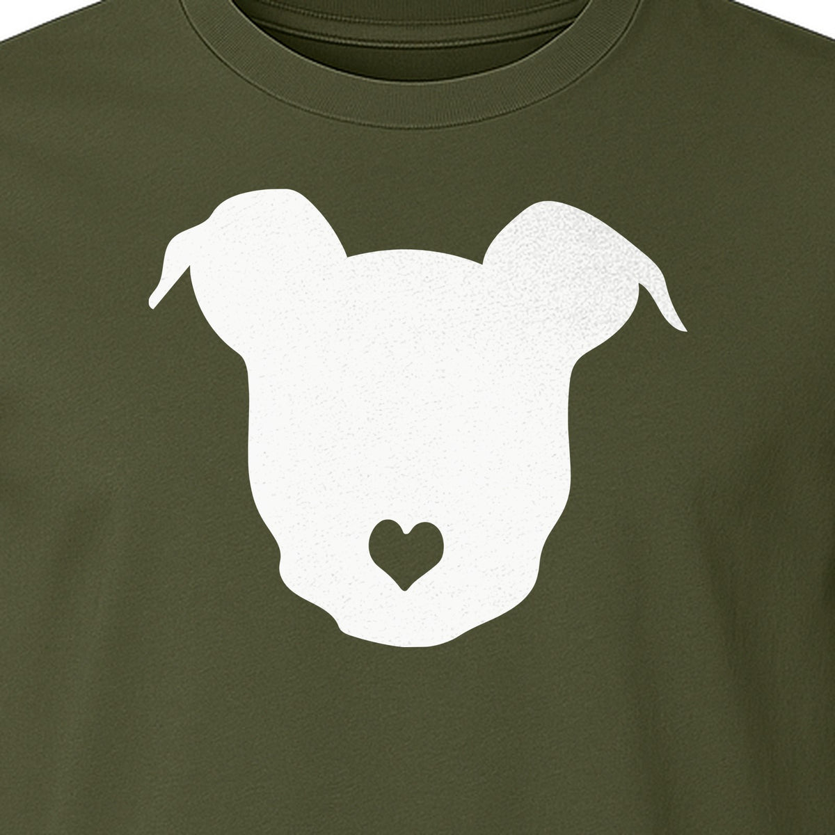 Dog Lover T-Shirt, Heart Nose Head Silhouette Design for Pet Moms and Animal Fans