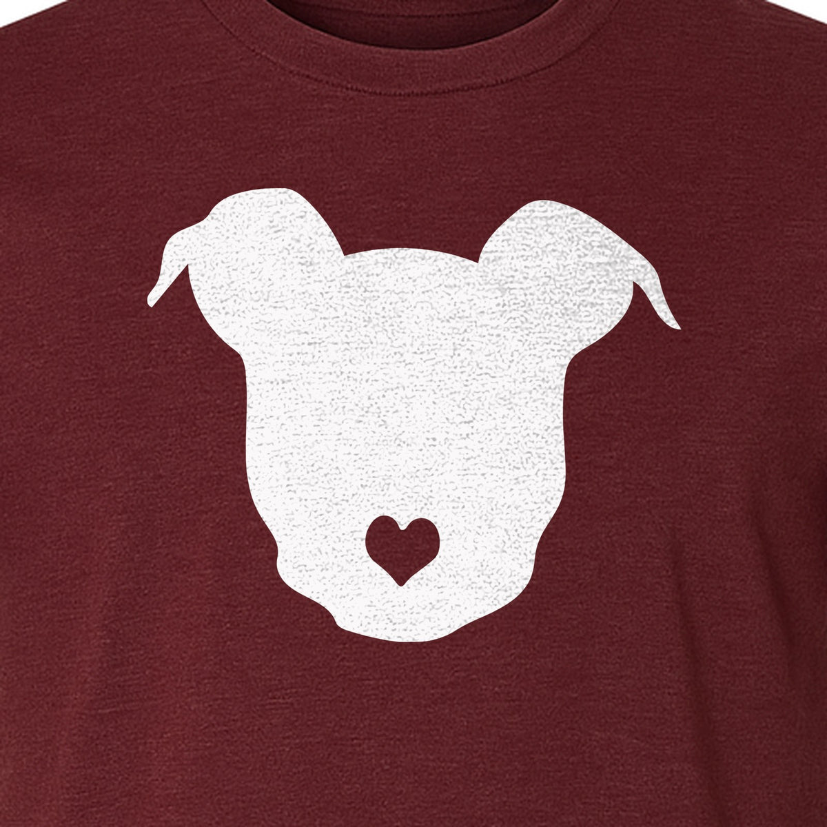 Dog Lover T-Shirt, Heart Nose Head Silhouette Design for Pet Moms and Animal Fans