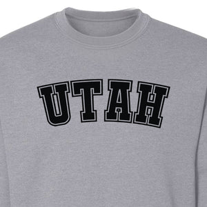 Utah Sweatshirt, Retro Collegiate Lettering Crewneck for State Pride and Travel