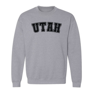 Utah Sweatshirt, Retro Collegiate Lettering Crewneck for State Pride and Travel