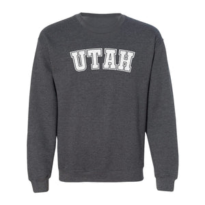 Utah Sweatshirt, Retro Collegiate Lettering Crewneck for State Pride and Travel
