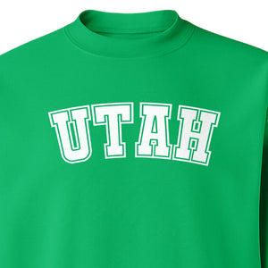 Utah Sweatshirt, Retro Collegiate Lettering Crewneck for State Pride and Travel