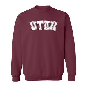 Utah Sweatshirt, Retro Collegiate Lettering Crewneck for State Pride and Travel