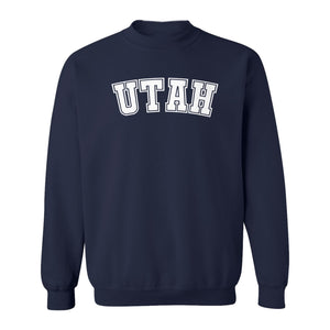 Utah Sweatshirt, Retro Collegiate Lettering Crewneck for State Pride and Travel
