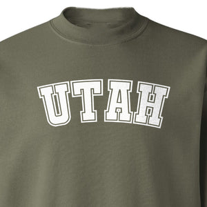 Utah Sweatshirt, Retro Collegiate Lettering Crewneck for State Pride and Travel