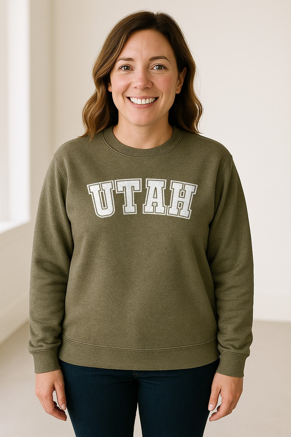 Utah Sweatshirt, Retro Collegiate Lettering Crewneck for State Pride and Travel