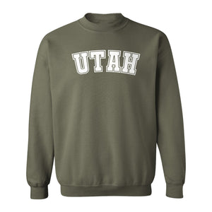 Utah Sweatshirt, Retro Collegiate Lettering Crewneck for State Pride and Travel