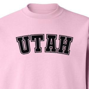 Utah Sweatshirt, Retro Collegiate Lettering Crewneck for State Pride and Travel