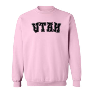 Utah Sweatshirt, Retro Collegiate Lettering Crewneck for State Pride and Travel