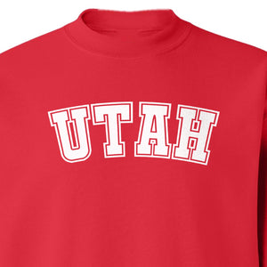 Utah Sweatshirt, Retro Collegiate Lettering Crewneck for State Pride and Travel