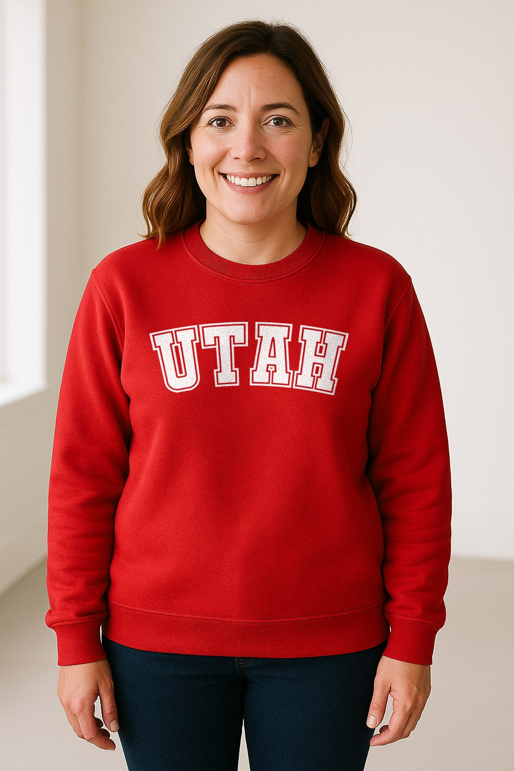 Utah Sweatshirt, Retro Collegiate Lettering Crewneck for State Pride and Travel