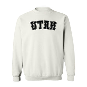 Utah Sweatshirt, Retro Collegiate Lettering Crewneck for State Pride and Travel