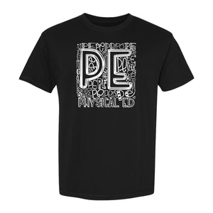 PE Teacher T-Shirt, Physical Education Typography Design for Gym Instructors and Coaches