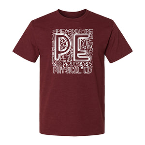 PE Teacher T-Shirt, Physical Education Typography Design for Gym Instructors and Coaches