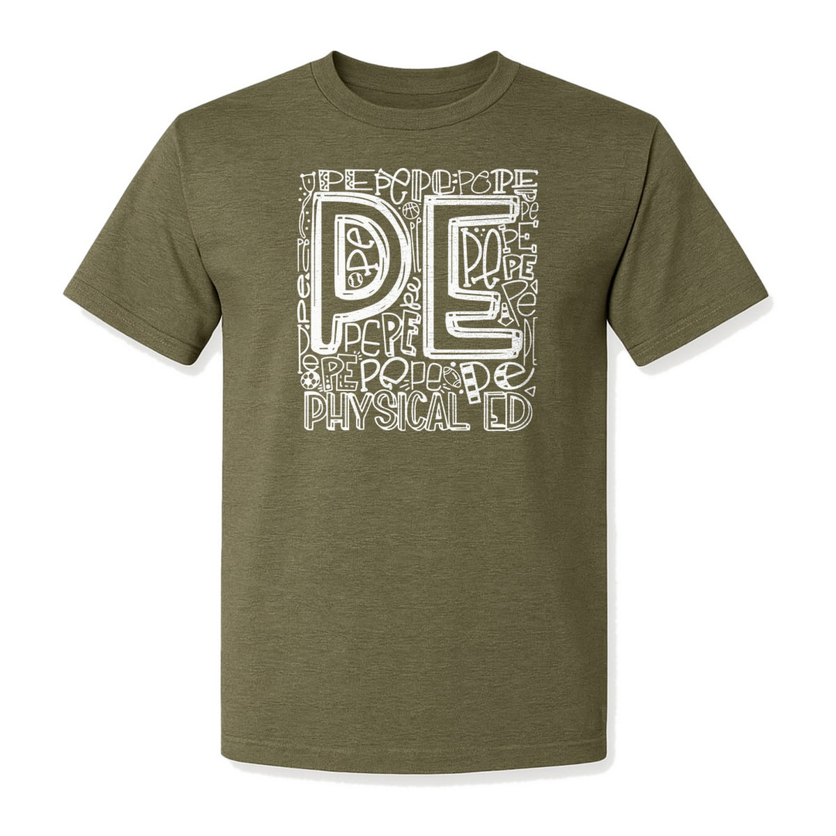 PE Teacher T-Shirt, Physical Education Typography Design for Gym Instructors and Coaches