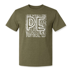 PE Teacher T-Shirt, Physical Education Typography Design for Gym Instructors and Coaches