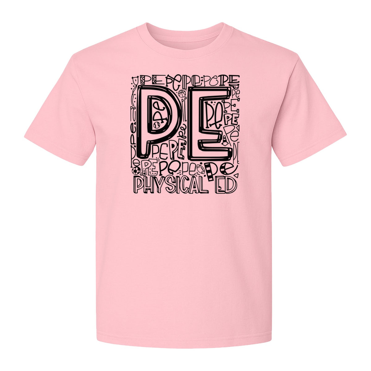 PE Teacher T-Shirt, Physical Education Typography Design for Gym Instructors and Coaches