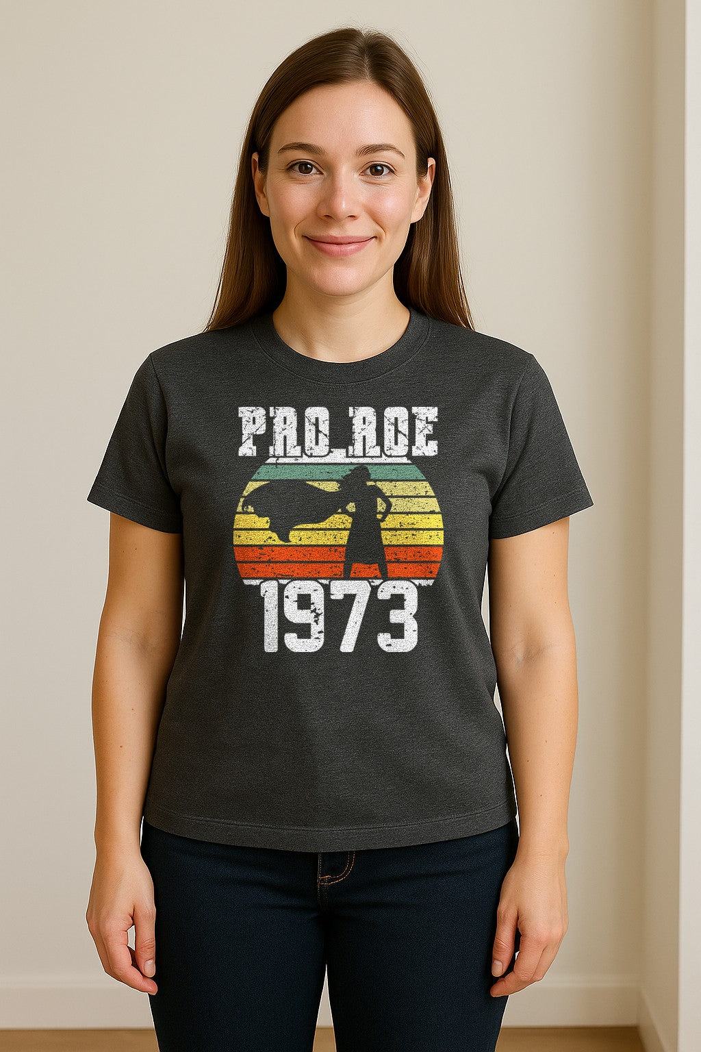 Pro Roe 1973 T-Shirt, Vintage Raised Fist Feminist Statement for Reproductive Rights Advocates