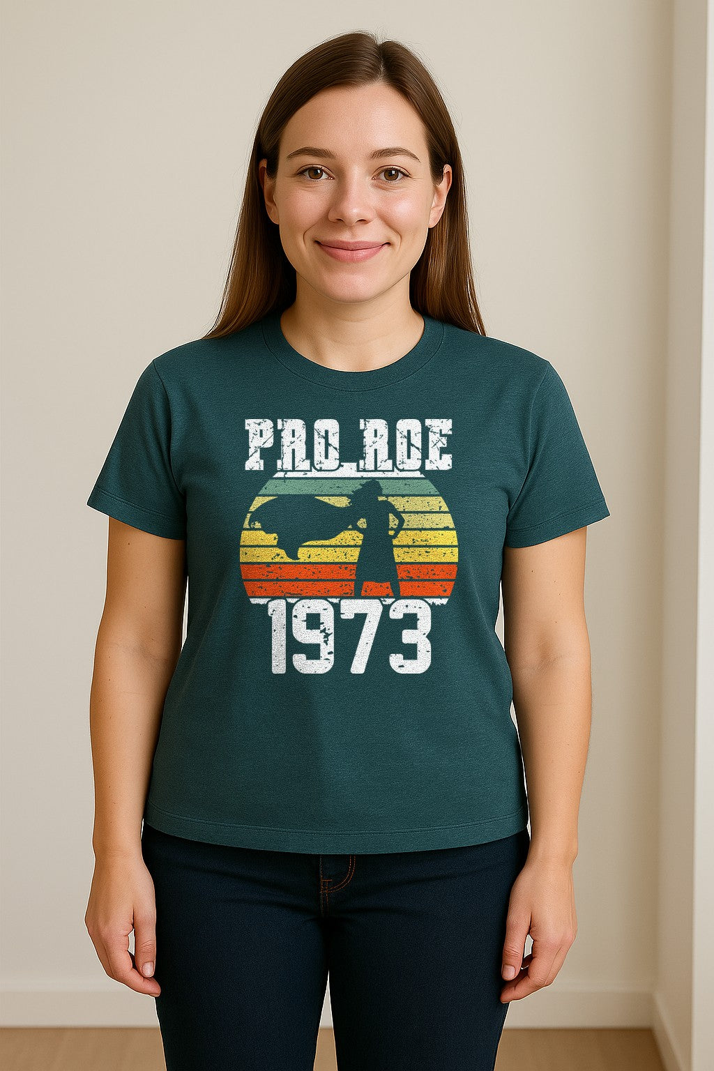 Pro Roe 1973 T-Shirt, Vintage Raised Fist Feminist Statement for Reproductive Rights Advocates
