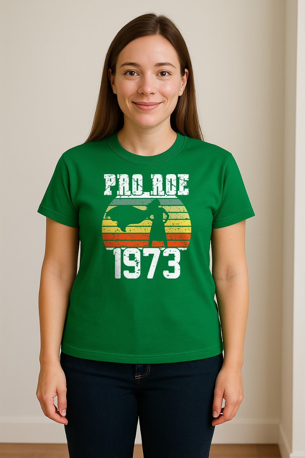 Pro Roe 1973 T-Shirt, Vintage Raised Fist Feminist Statement for Reproductive Rights Advocates