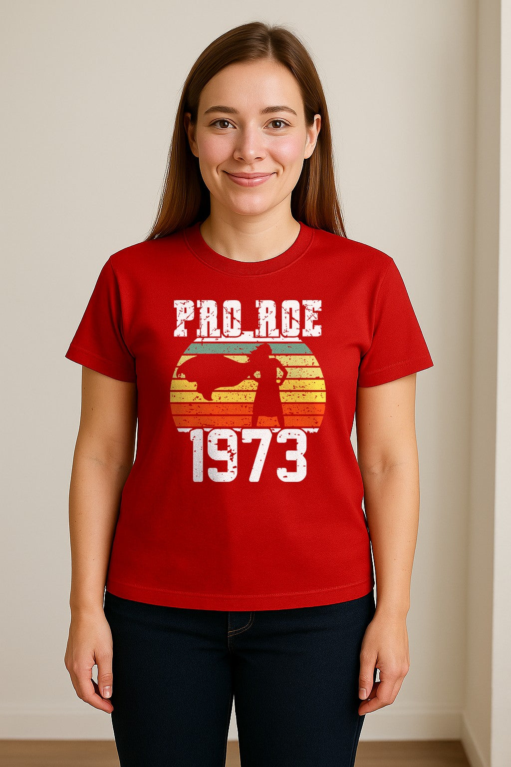 Pro Roe 1973 T-Shirt, Vintage Raised Fist Feminist Statement for Reproductive Rights Advocates