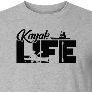 Kayak Life T-Shirt, Distressed Paddle Sport Graphic Tee for Kayakers and Outdoor Adventure Lovers