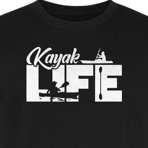 Kayak Life T-Shirt, Distressed Paddle Sport Graphic Tee for Kayakers and Outdoor Adventure Lovers