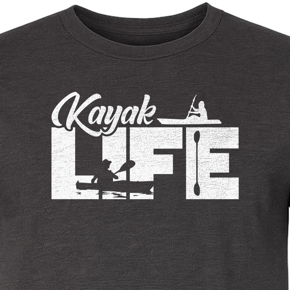 Kayak Life T-Shirt, Distressed Paddle Sport Graphic Tee for Kayakers and Outdoor Adventure Lovers