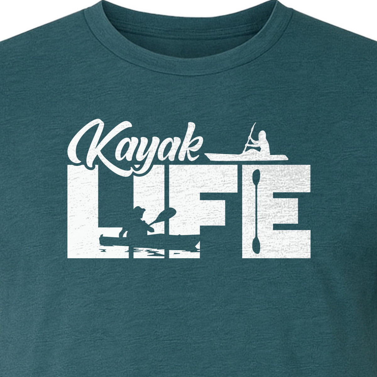 Kayak Life T-Shirt, Distressed Paddle Sport Graphic Tee for Kayakers and Outdoor Adventure Lovers