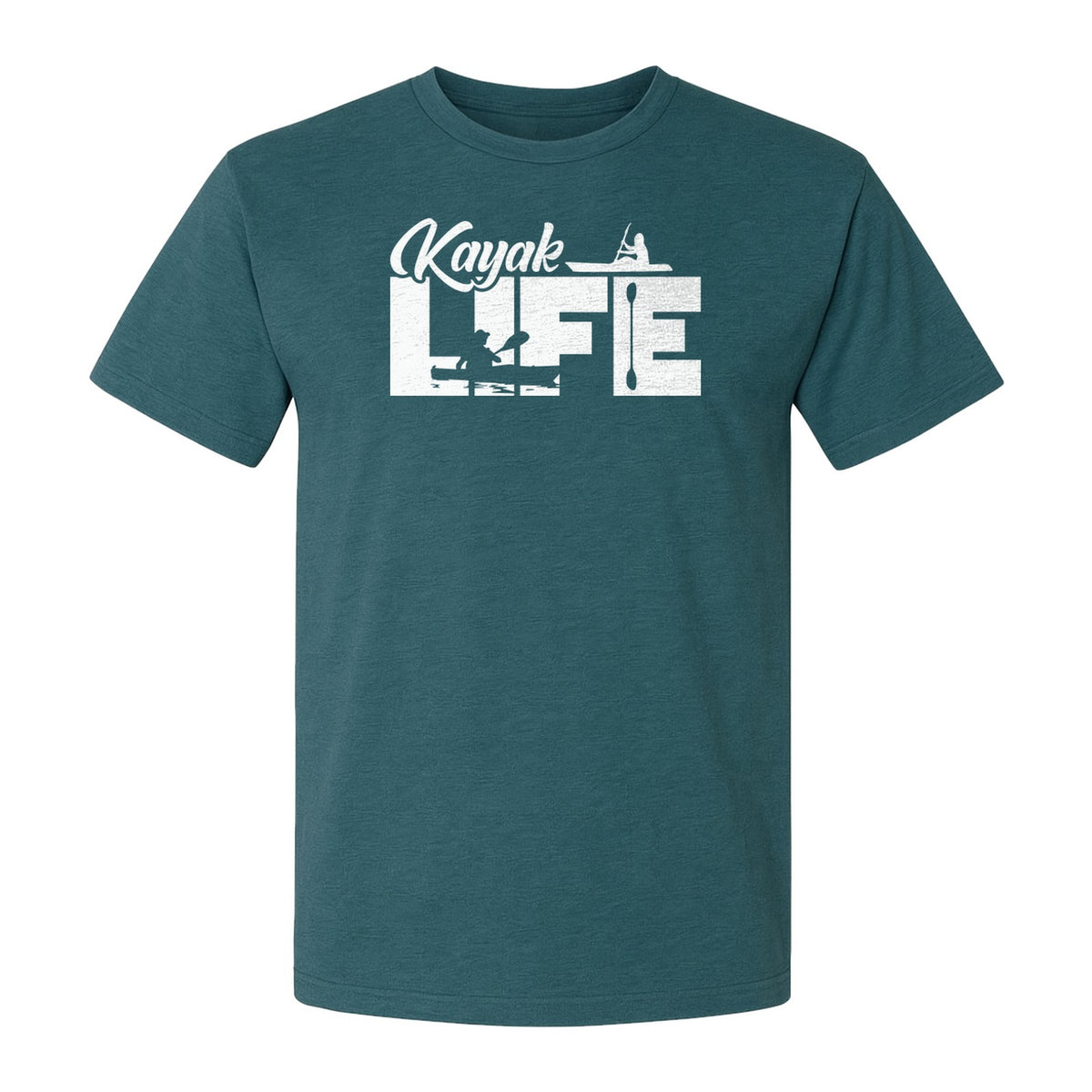 Kayak Life T-Shirt, Distressed Paddle Sport Graphic Tee for Kayakers and Outdoor Adventure Lovers