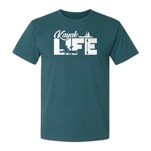 Kayak Life T-Shirt, Distressed Paddle Sport Graphic Tee for Kayakers and Outdoor Adventure Lovers