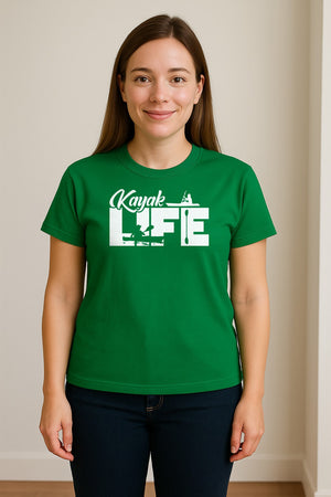 Kayak Life T-Shirt, Distressed Paddle Sport Graphic Tee for Kayakers and Outdoor Adventure Lovers